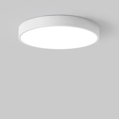 White solid LED Современные Акриловые Сплава Круглые 5 см супер тонкий Светодиодные Лампы.Светодиодные Светильники.Люстры Потолочные.Светильники Потолочные Светильники.Светильник Потолочный Светильник Для Столовой,Фойе и Спальни - Цвет корпуса: White solid