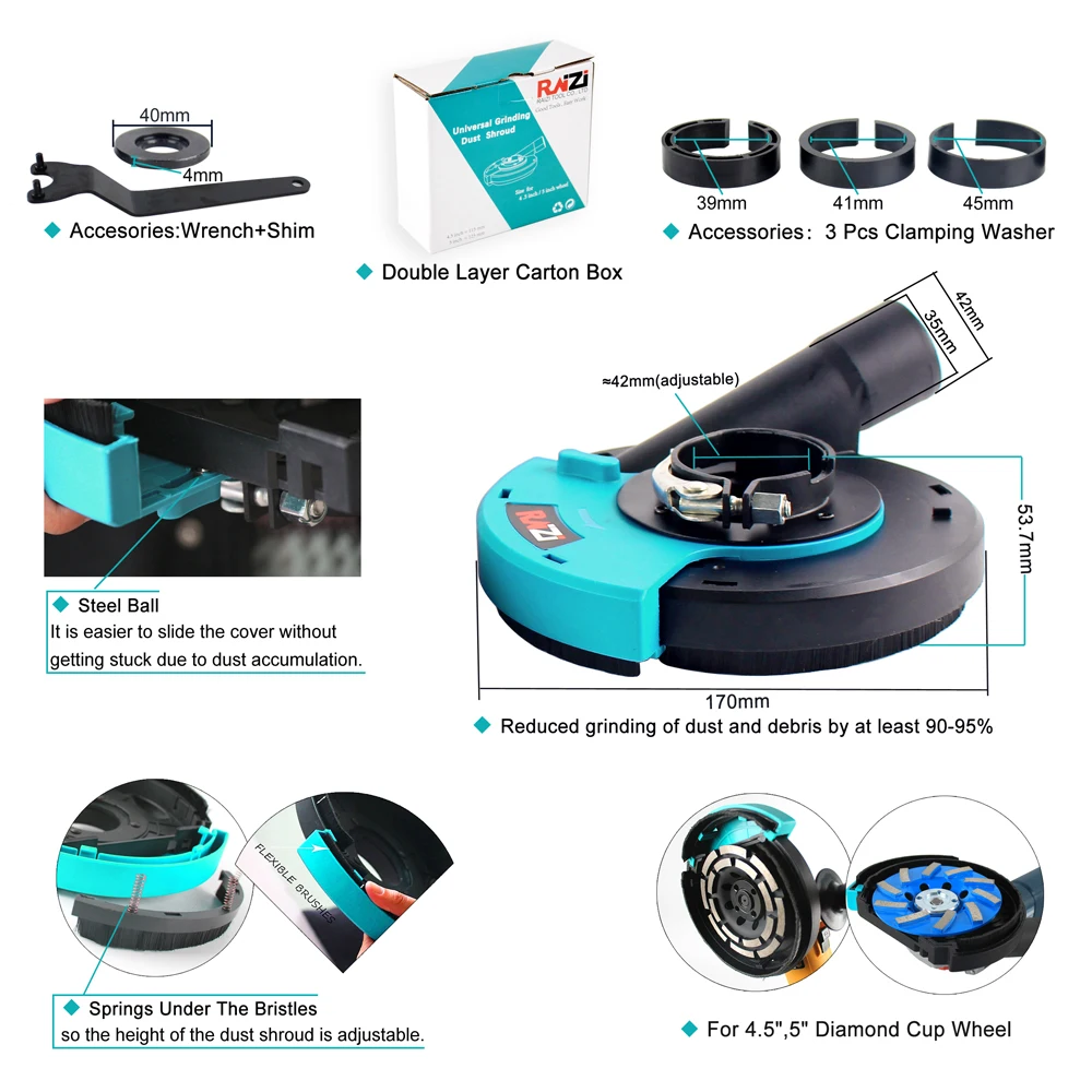 5寸绿色研磨罩数据图