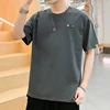 Tee Shirt Men Casual Short Sleeve Embroidery Streetwear Harajuku Tshirts Hip Hop Fashion Summer Cotton Male Tops 3