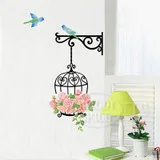 Wholesale PVC Cartoon Sticker Birdcage Wall Stickers DIY Decoration Wall Stickers TC1006 Children Wall Stickers