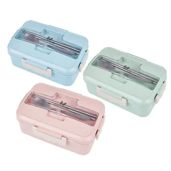 

Wheat straw lunch box Korean lunch box can be sealed in microwave oven