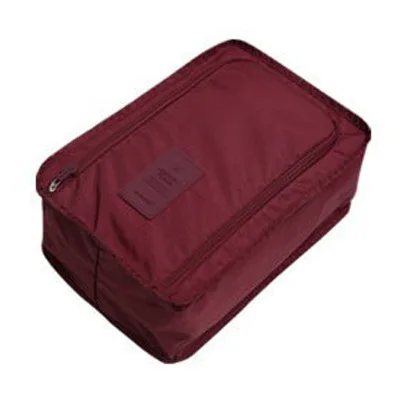 Водонепроницаемая обувь сумка для путешествий сумка для хранения портативная обувь Органайзер сортировочный мешок на молнии сумка для хранения вещей - Цвет: Wine Red