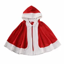 От 1 до 6 лет пальто-накидка принцессы с капюшоном для маленьких детей бархатная накидка с мехом, Рождественский халат праздничная одежда, костюм нарядная одежда для девочек