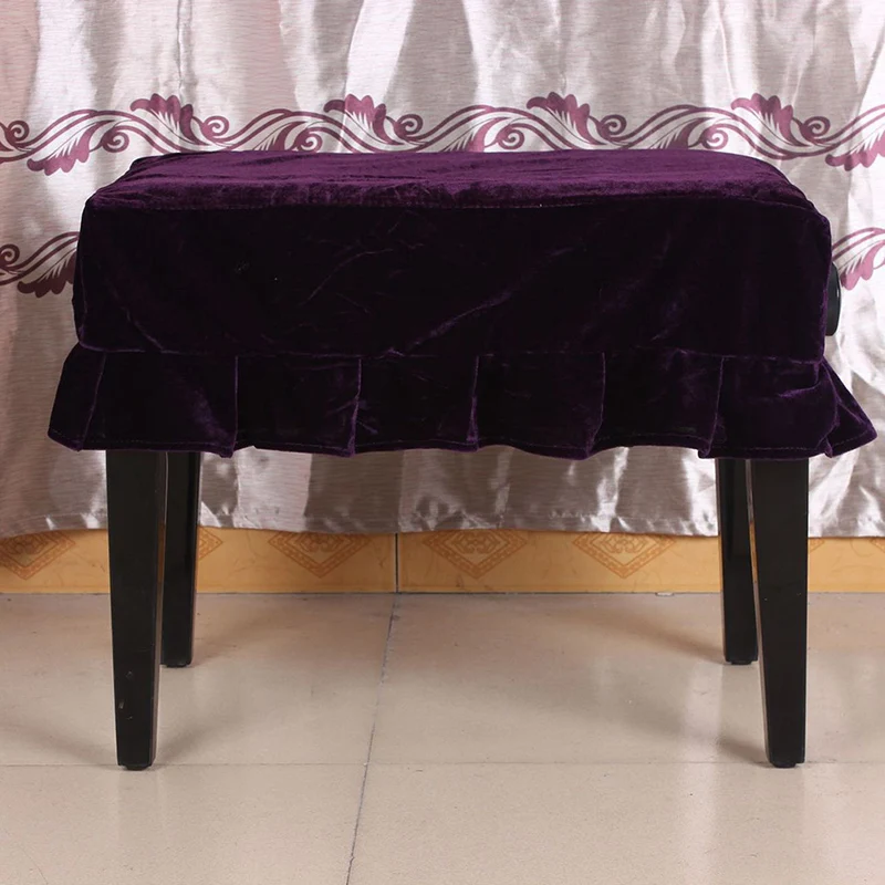 

Piano Chair Cover Piano Stool Cover Bench Dust Cover Decoration Cloth Musical Instruments Accessory For Piano Single Seat