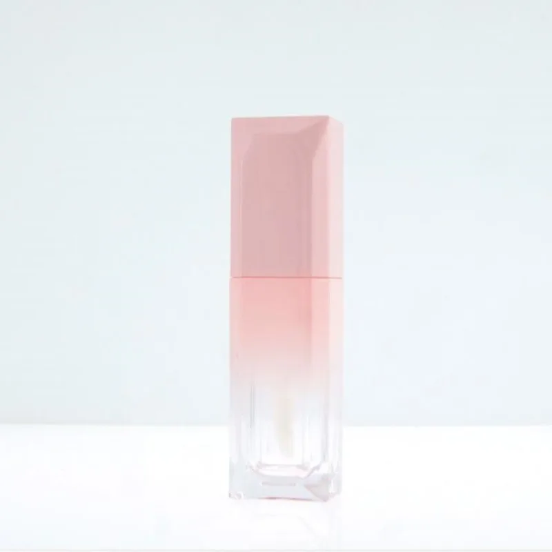 1 шт. градиентный квадратный блеск для губ трубка глазурь красная крышка скраб