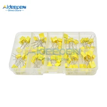100Pcs/lot Correction Capacitor 5% 1nF~470nF 63V-100V Polypropylene Safety Plastic Film Capacitance With Plastic Case
