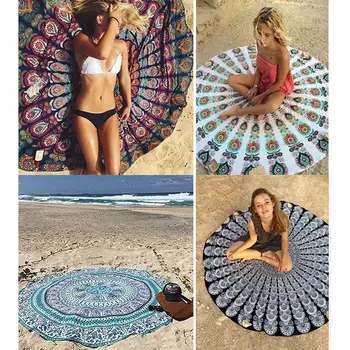 

Beach Throws Large Round Hippie Bedspread Bohemian Cover Mandala Mat Towel Wall Hanging 8 SIZES Diam 150cm Sandless Placemat