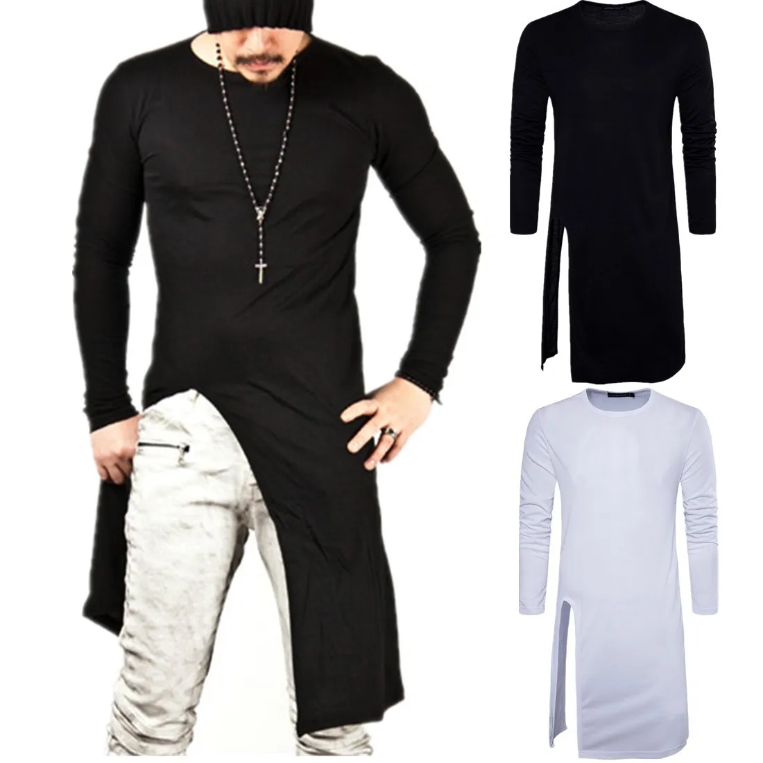

[Code] European 2017 New Style EBay AliExpress Supply of Goods Men Hip Hop Long Long-sleeved T-shirt