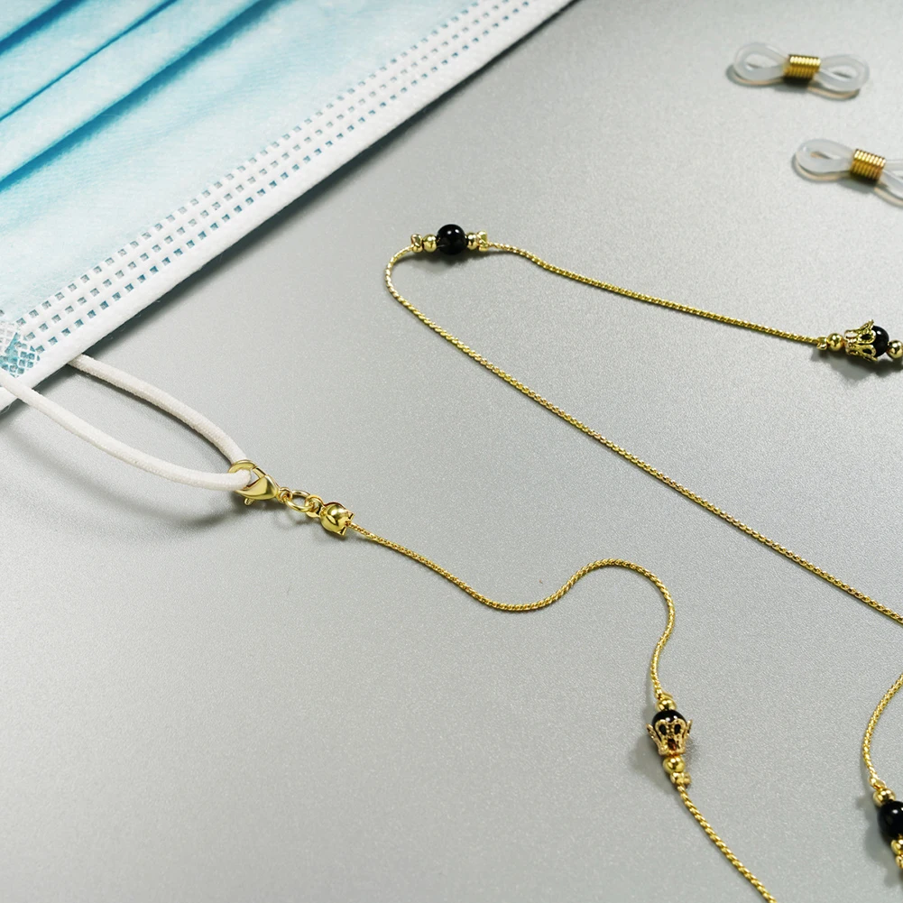 

Цепочка для очков женская, модный шнурок для солнцезащитных очков с бусинами, ремешок на шею, держатель для очков, фиксатор