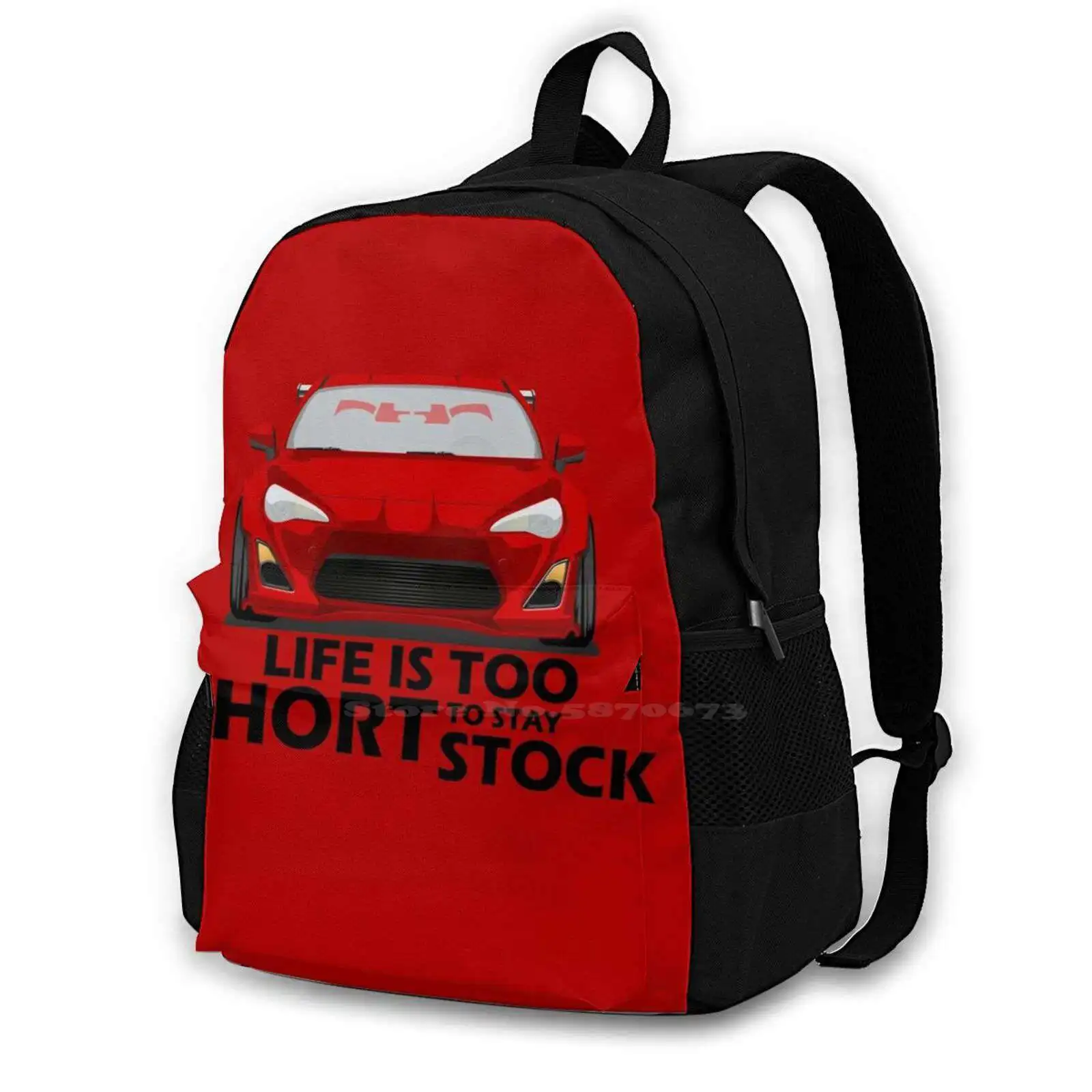 

Life Is Too Short To Stay Stock 3d Print Design Backpack Casual Bag Frs Scion Gt86 Brz Jdm Japonese Manga Race Racing