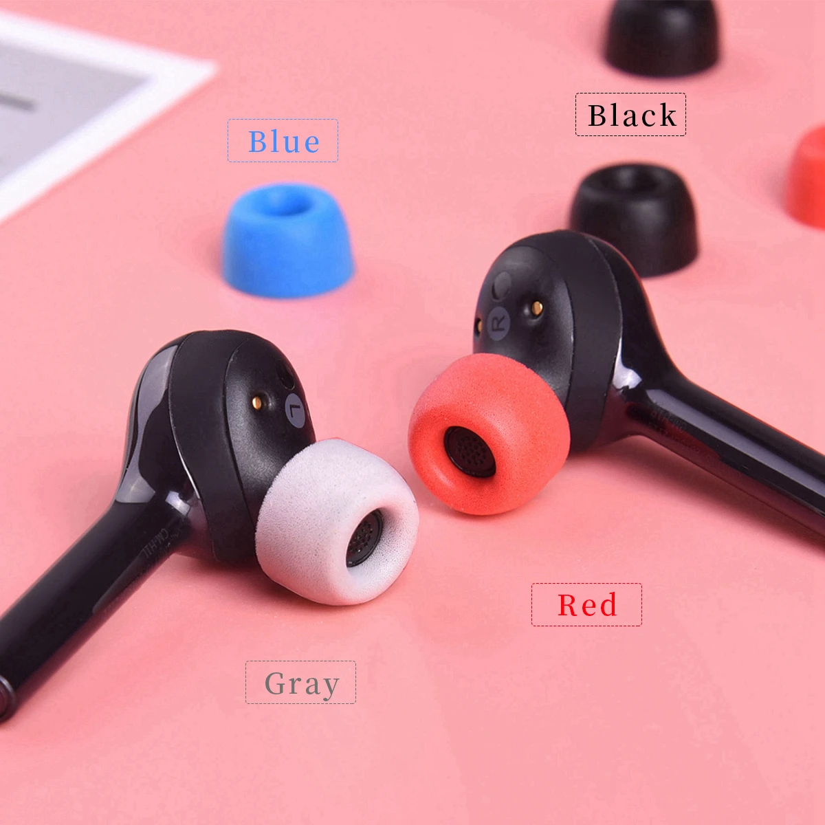 6Pcs Memory Form Ear Tips for Anker Soundcore Life P2 TWS Tips for SoundPEATS T2 ANC Eartips Noise Reducing Ear cap