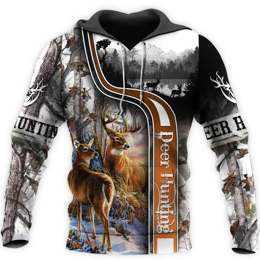 

Deer Hunting 3D All Over Printed Animal Mens Hoodie Harajuku Fashion Sweatshirt Unisex Casual Jacket Pullover KJ050