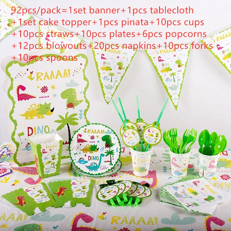 Детский Декор для вечеринки одноразовые столовые приборы детский день рождения