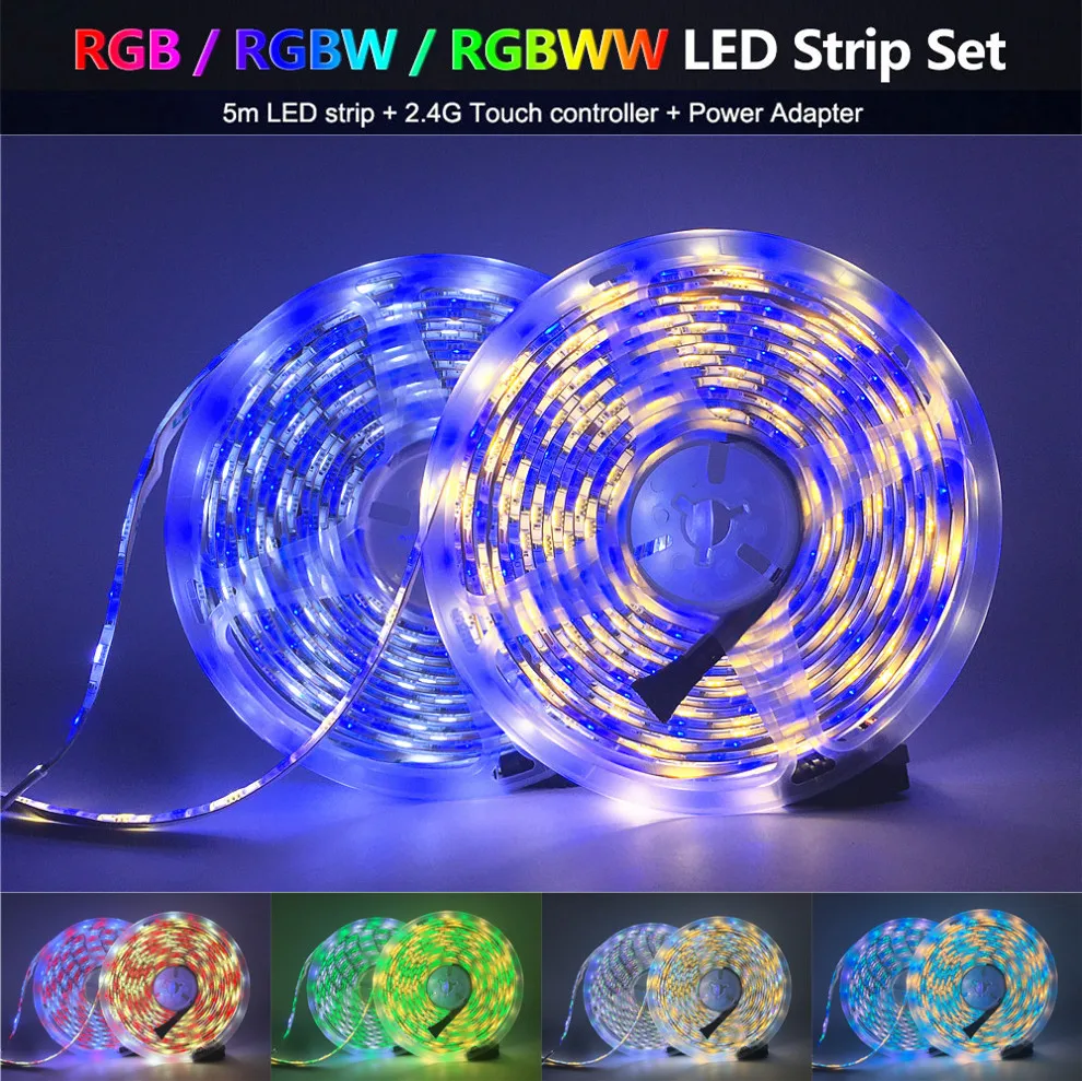 Светодиодная лента 5050 RGB / RGBW/RGBWW 5 м 300 светодиодов изменяемый цвет гибкая