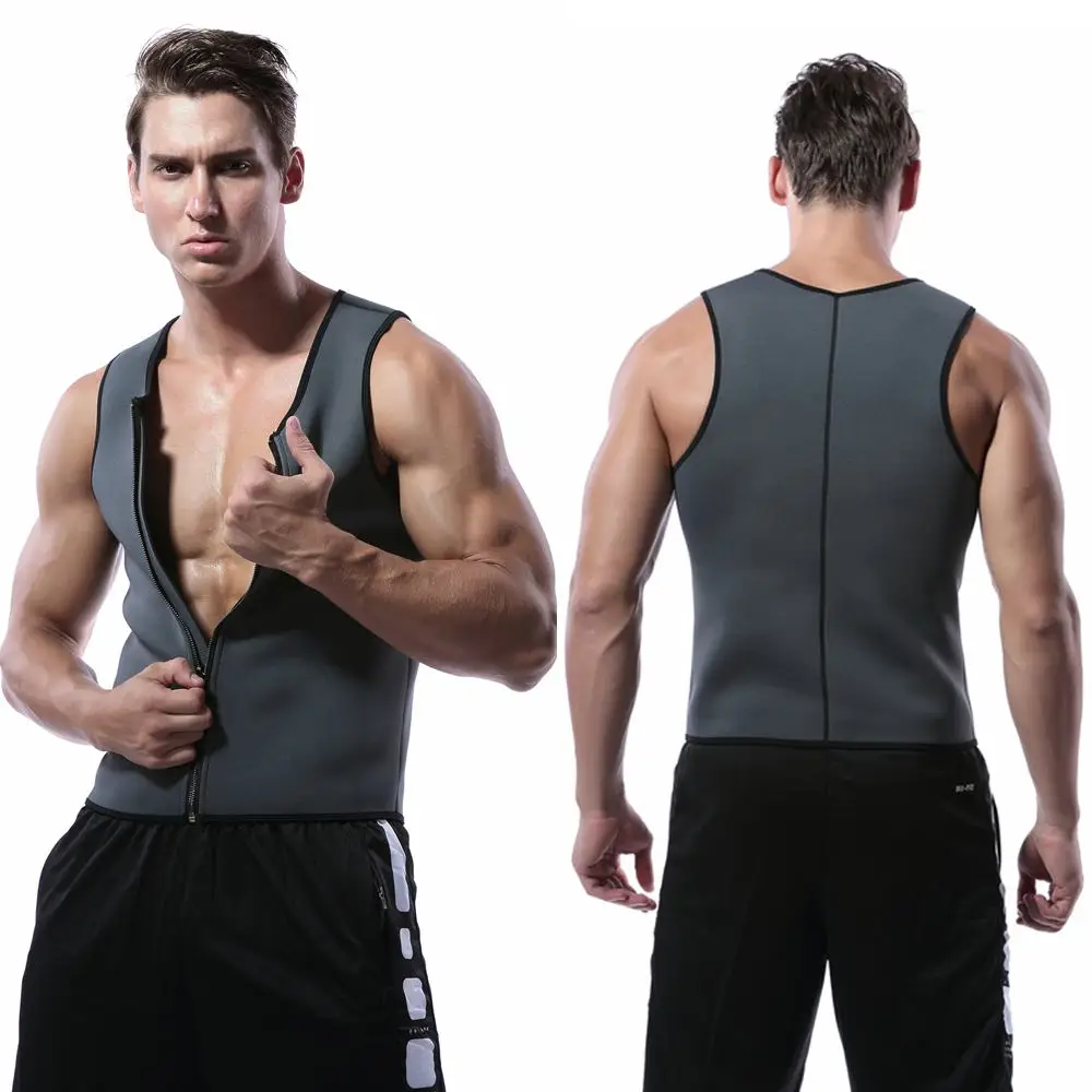 Ultra Sweat Neoprene Shirt Slimming Vest Shapewear Men Sauna Vest Sweating Body Shaper Tummy Waist Cincher Body Trainer Shapers
