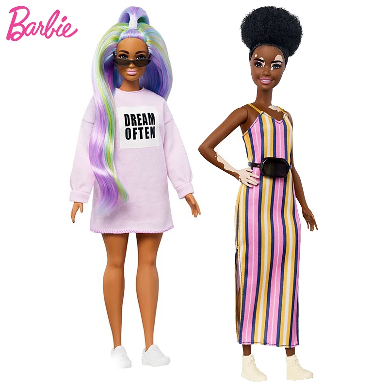Genuine Barbie Doll Professional Model Girls Toys Original Barbie Fashionista Series Dress Changing Bjd Dolls for Girls Juguetes