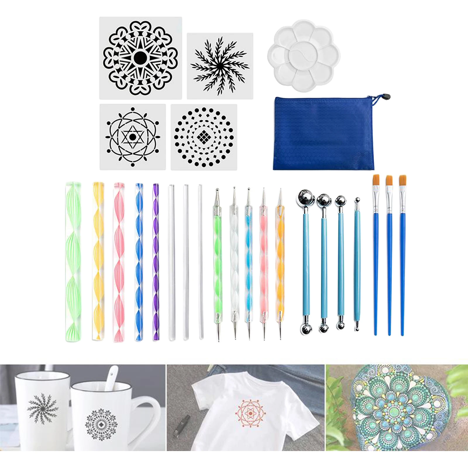 16pcs/set Mandala Dotting Tools Kit For Painting Rock Stone Pottery Rod  Stencil - Art Sets - AliExpress