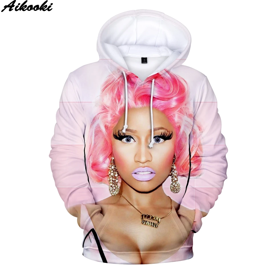 Новинка 3D толстовки Aikooki Nicki Minaj для мужчин и женщин модные повседневные с принтом