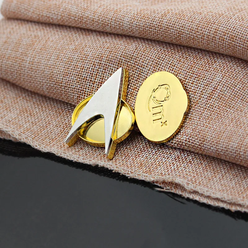 Moive Star Treks, брошь золотистого цвета, значок на булавке,, значок капитана, маленькая опора на булавке, Затерянная в космосе, модная брошь, аксессуары