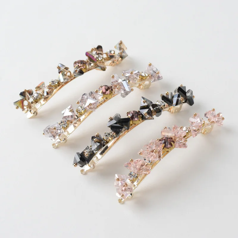 

Hair Clips Hair Accessories South Korea Half Tie Sweet Side Clip Top Clip Adult Crystal Spring Clip off-the-Shoulder Ponytail