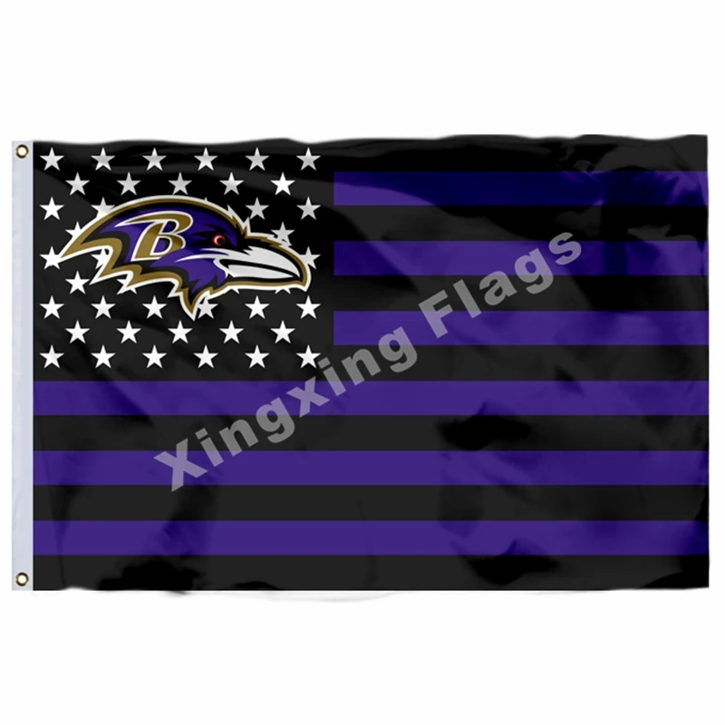 Флаг страны "Baltimore Ravens" 3ft X 5ft полиэстер баннер Летающий Размер № 4 90X150 см пользовательский флаг - Цвет: A2