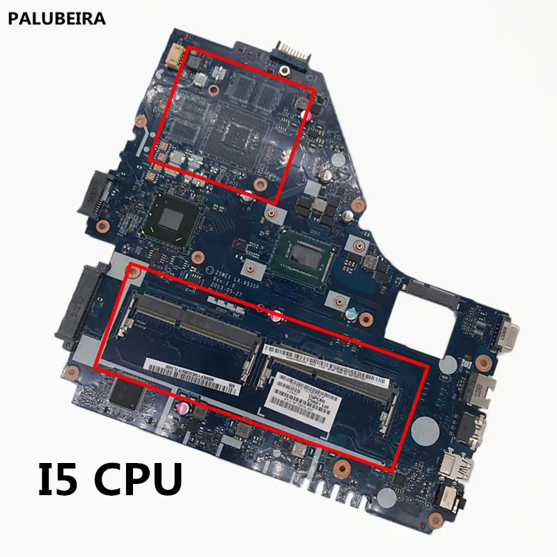 PALUBEIRA NBMEP11003 NBMEP11003 для acer aspire E1-530 E1-570 E1-570G NV570P Материнская плата ноутбука Z5WE1 LA-9535P I5 Процессор DDR3