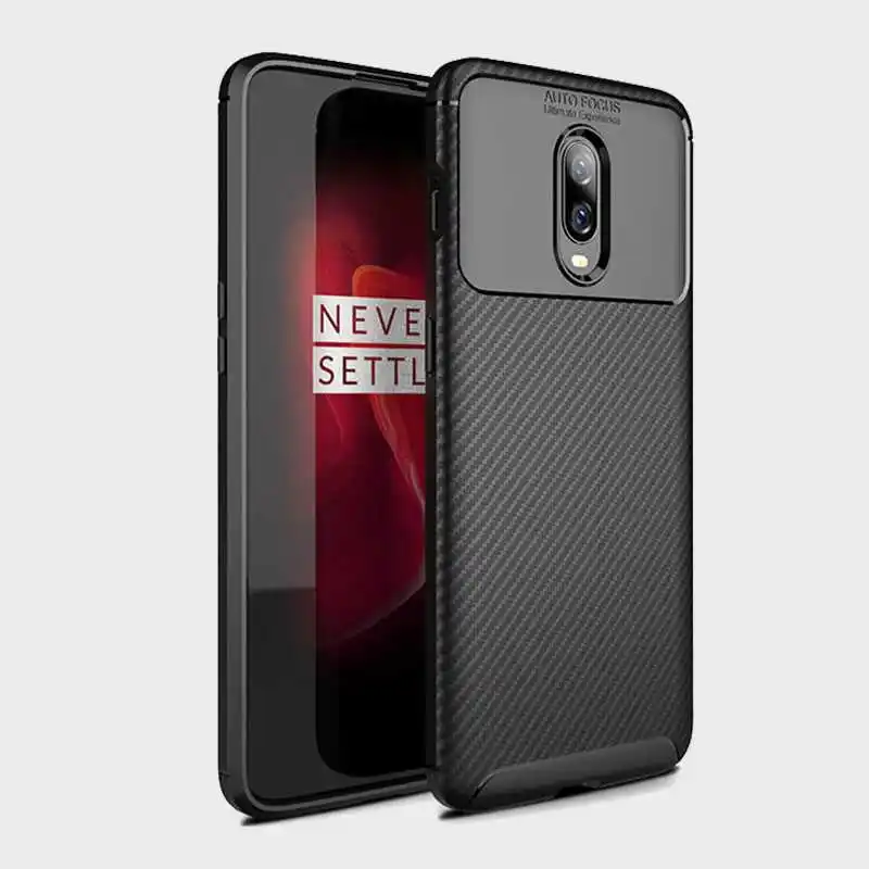 Ударопрочный Мягкий чехол с Joomer узором 6,0" для Oneplus 6T чехол для Oneplus 6T чехол для телефона - Цвет: Black