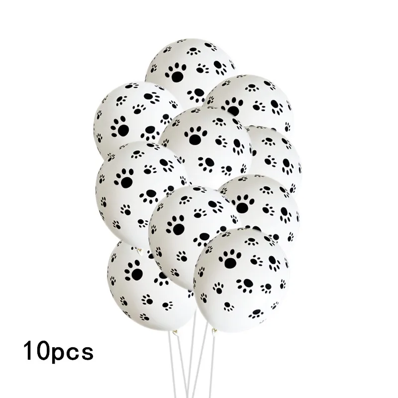 thumbnail image 1 of Globo de látex con forma de perro y gato de 12 pulgadas y letras MEOW de 16 pulgadas, juego de globos de aluminio para decoración de fiestas temáticas de cumpleaños de mascotas, 1 of 5