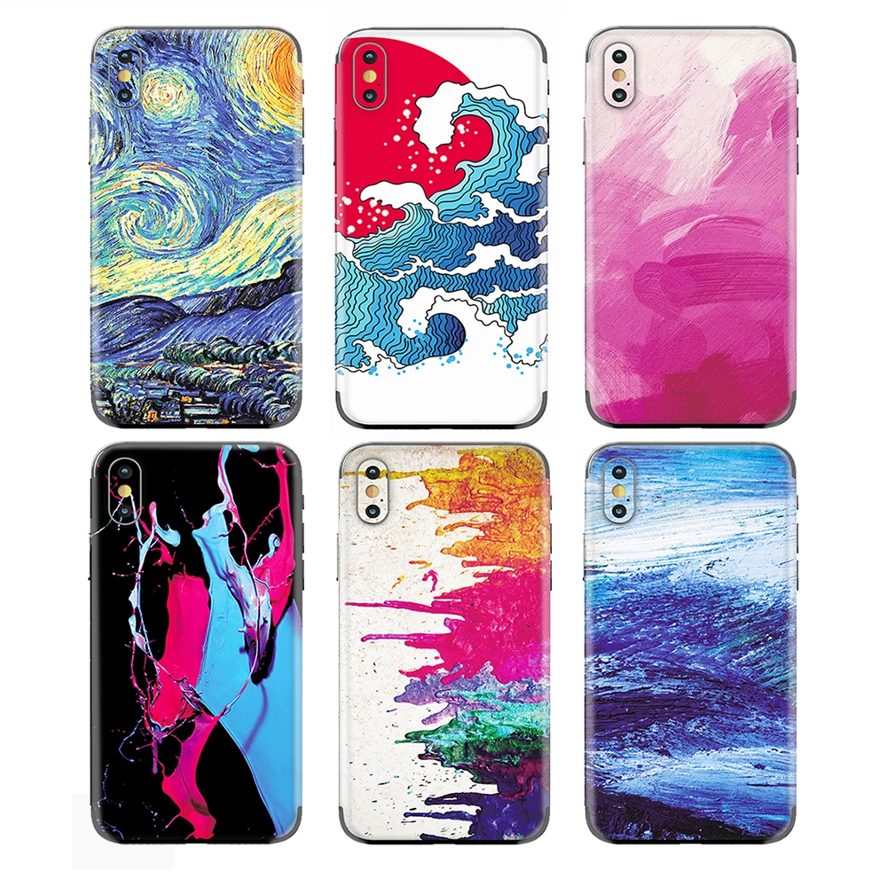 Цветная пленка полное покрытие наклейка чистый Телефон задняя для iPhone8 7P 6S 8plus Xs Max