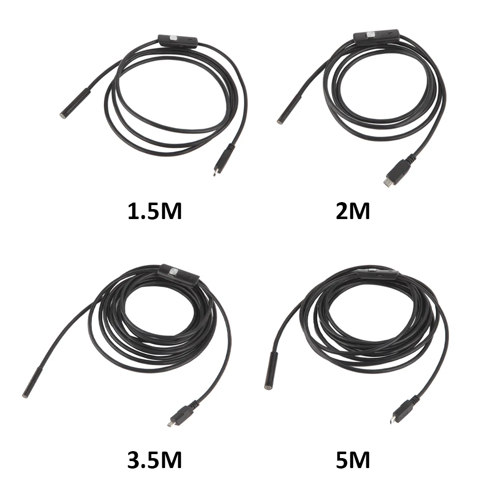 AN98B 7 мм 1,5 м кабель 640*480 HD USB Водонепроницаемый эндоскоп инспекционный бороскоп камера для Android мобильного телефона ПК