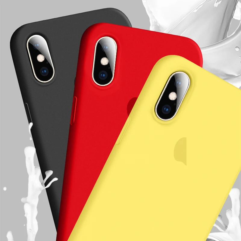 

Original Silicone Phone Case For iPhone 6 6s 7 8 Plus X XS Max XR Back LOGO Cover For iPhone 11 Pro Case 11Pro Max New 2019
