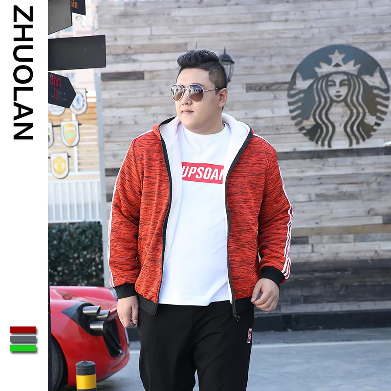 

2019 Large Size Trend Plus-sized Menswear Plus-sized Hooded Zipper Coat Versitile Fashion Tops