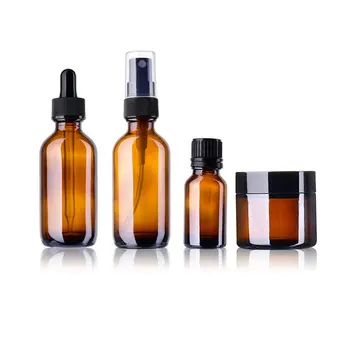 

4 Pcs Travel Containers Travel Portable Packaging Glass Bottles Beauty Cosmetic Bottles Set Travel Bottles