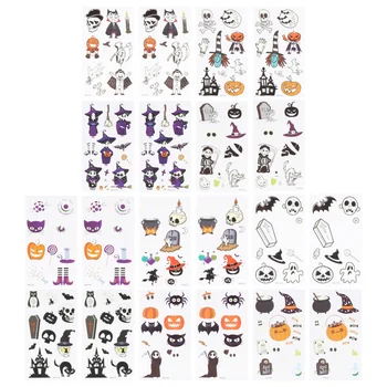 

20pcs Halloween Luminous Tattooing Sticker Funny Face Sticker Arm Sticker