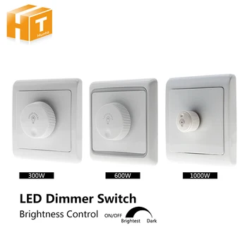 

LED Dimmer Switch 220V 300W /600W /1000W Brightness Dimmers For Adjustable LED Lights Bulbs