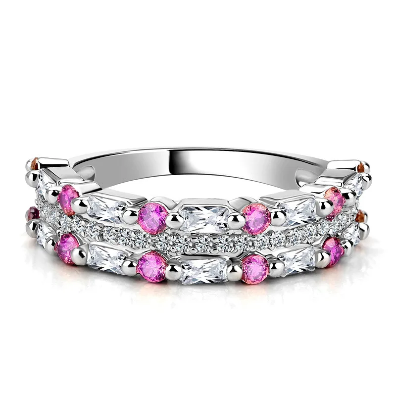 Целлюлозное геометрическое Серебро 925 Ювелирное кольцо с камнями для женщин цитрин с цитрином, с аметистом Циркон розовый кристалл женский подарок
