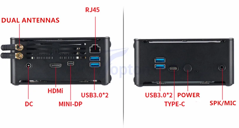 Topton игровой компьютер Intel i7 8750H8850H/i5-8300H/E3 1505 м 6 ядер 12 потоков 12 м кэш Nvme M.2 Nuc Мини ПК Win10 Pro AC WiFi