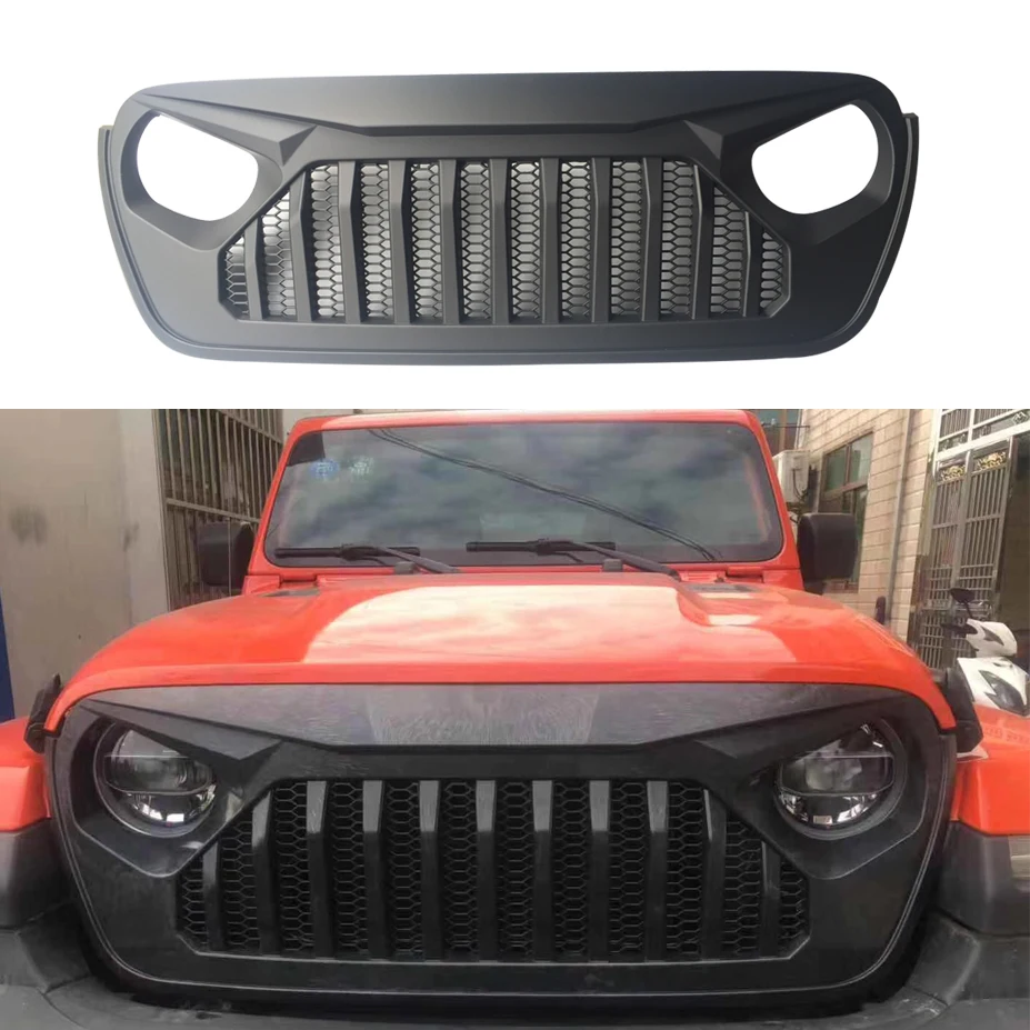 

Front Grill Mesh Grille for Jeep Wrangler JL 2018-2019