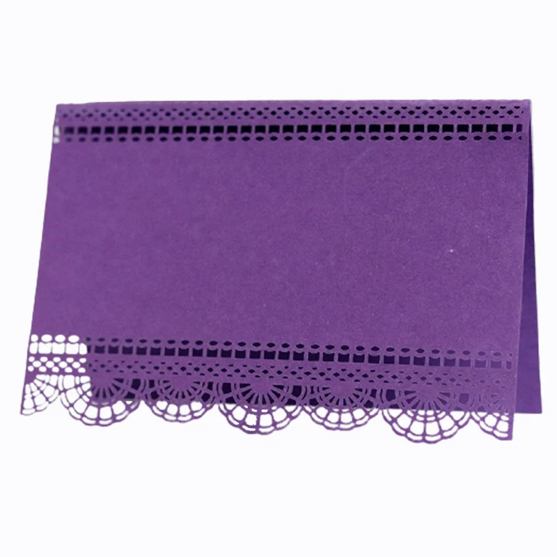 50pcs Flower Laser Cut Table Name Place Cards Lace Name Message Setting Card Greeting Wedding Card Baby Shower Party Favor Decor