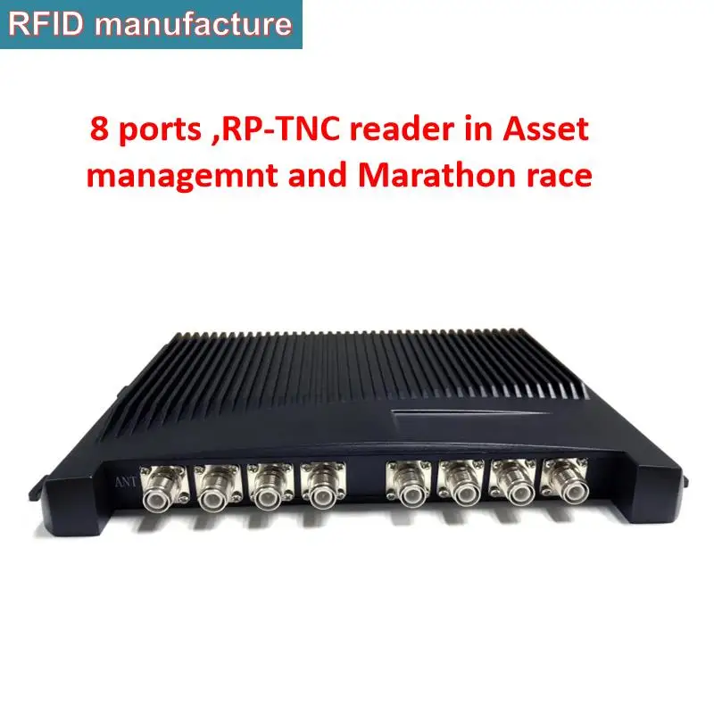 RFID считыватель диапазон 8 портов UHF RFID считыватель rfid RP-TNC пассивный epc 865~ 868 МГц для пассивной rfid в беговой гонке