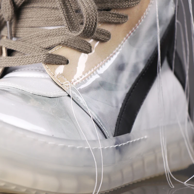 New Season Man Drops Clear-soled Geobasket Sneakers High-top Genuine Leather Fashion Tassel 3d Kanye West Street Rock Roll Train