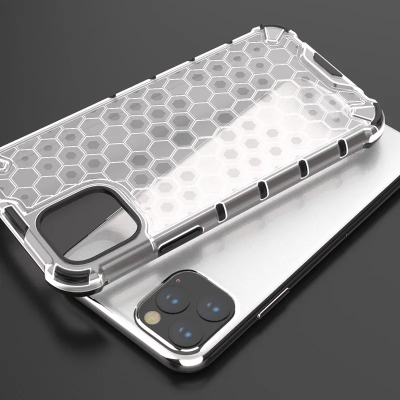 Ударопрочный силиконовый чехол для iPhone 11 Pro Max X XS XR мягкий TPU PC прозрачный защитный