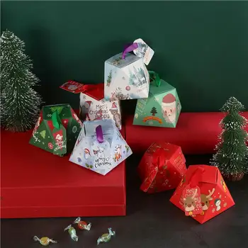 

32PCS Christmas Candy Box Creative Cartoon Cute Treat Box Gift Box Cookie Box Cupcake Packaging Box Cupcake Box