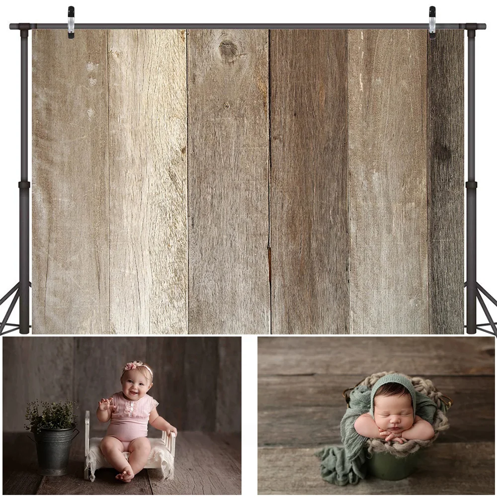 Newborn Kids Birthday Art Background Photo Shoot Wooden Floor Children Portrait Backdrop Photography Studio Photocall Props