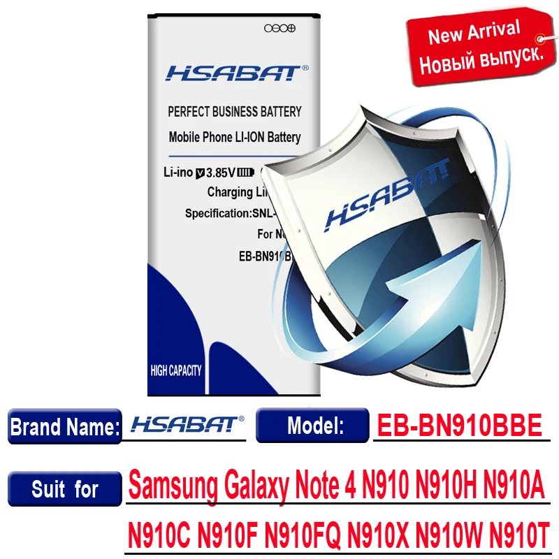 HSABAT B800BC EB-BN910BBE EB-BN920ABE EB-BN950ABE EB-BN915BBC Батарея для samsung Galaxy Note 3 4 5 8 для Note edge