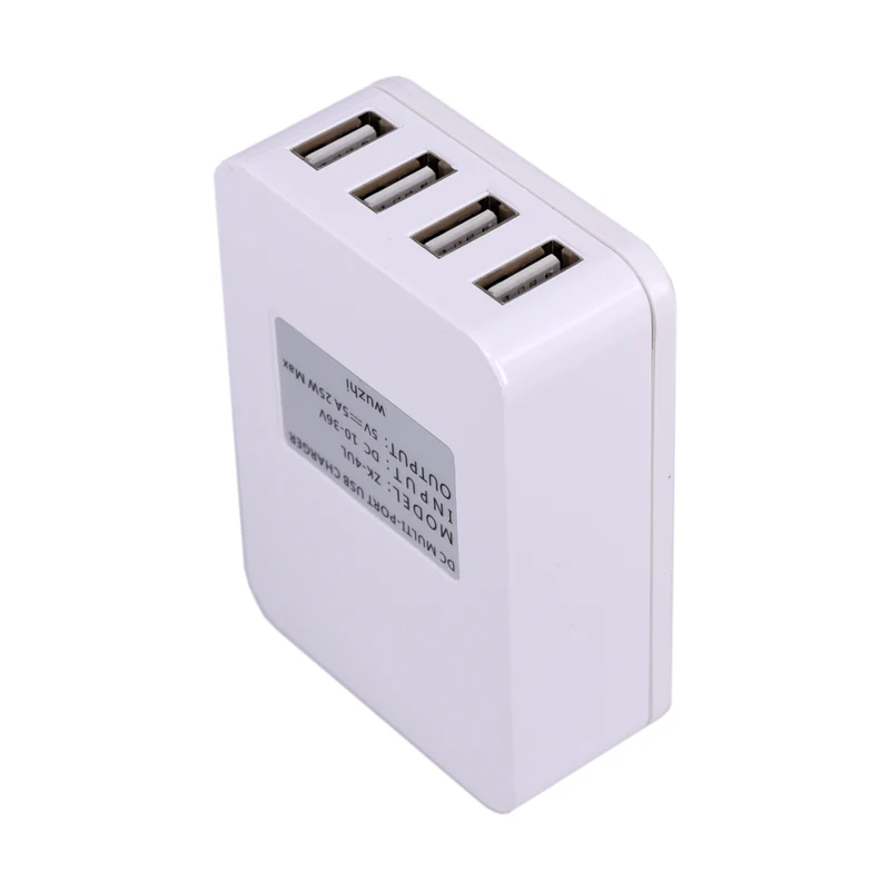 DC12V до 5V 5A четыре USB Мощность адаптер конвертер кабель модуля Мощность разъем автомобиля Зарядное устройство для 4 USB Выход понижающий Мощность модуль