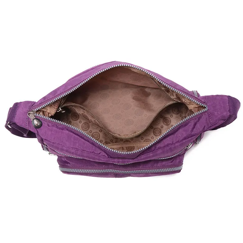 

Jin qiao er Large Capacity Anti Spillage Nylon Crossbody Bag Casual Fashion Lightweight Solid Color WOMEN'S Bag
