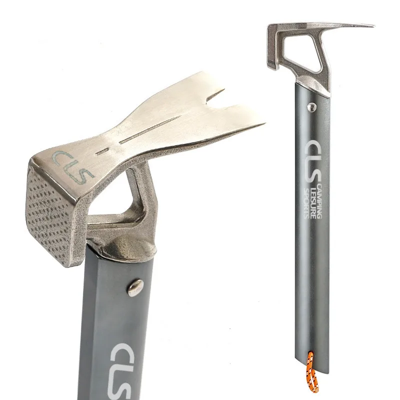 

Outdoor Camping Tent Hammer Stainless Steel Tent Peg Accessory Mountaineering Hiking Stainless Steel Tent Nail Puller Hammer