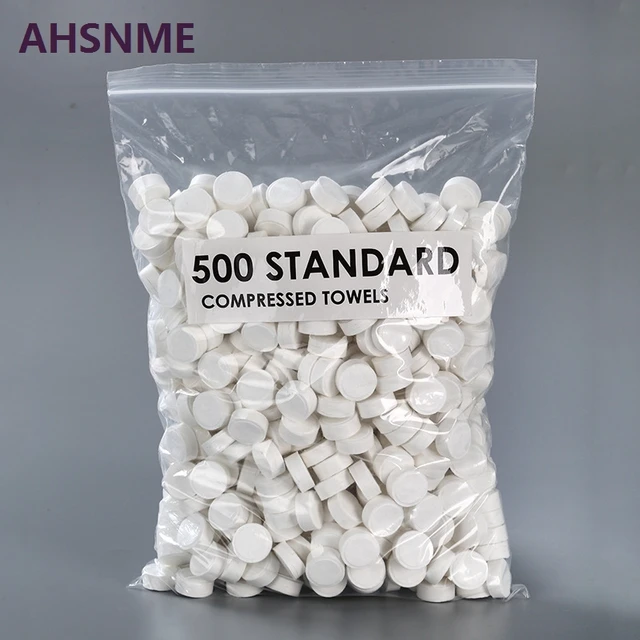 Ahsnme 500Pcs Eldobható Sűrített Törülköző 22*24 Cm -Es Kültéri Utazási Nem Szövött Tabletta Kézülköző Horgászat Bbq Hordozható - Image 3