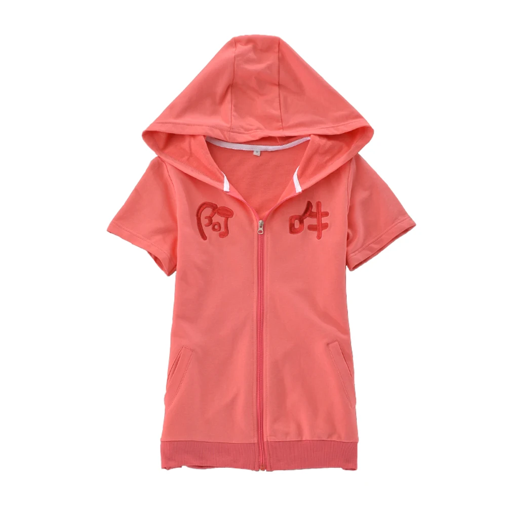 

Brdwn Kagerou Project MekakuCity Actors Womens Kisaragi Momo Cosplay Costume Hooded Tops Short Sleeve Hoodie